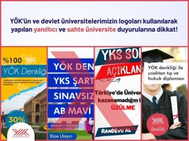 Sahte Üniversite Uyarısı !