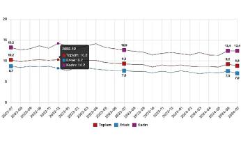 Tüik: Mevsim etkisinden arındırılmış işsizlik oranı %8,8 seviyesinde gerçekleşti